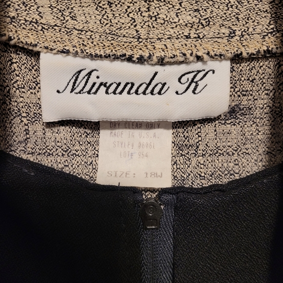 Vintage Miranda K 2-piece women's dress and duster size 18w - Picture 6 of 7